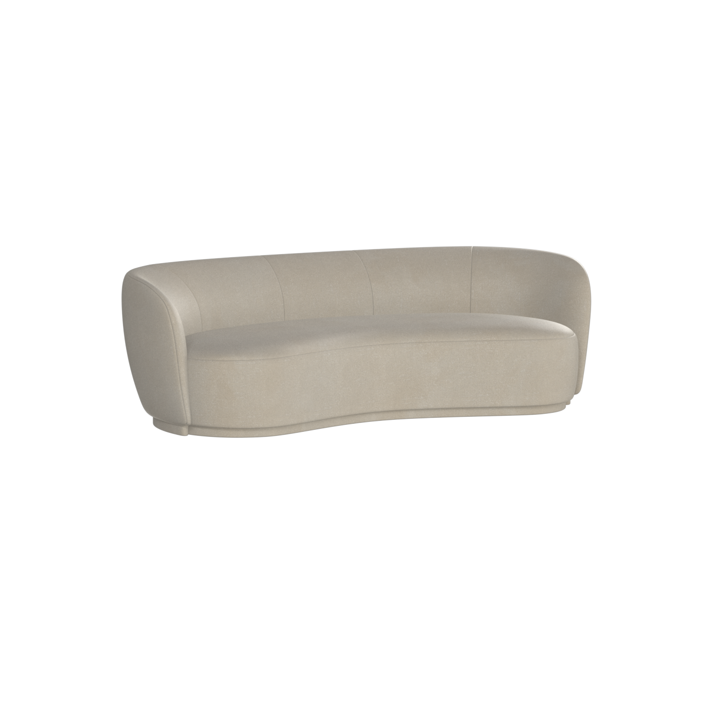 Posh Sofa - Curved Back Sofa with Continuous Base