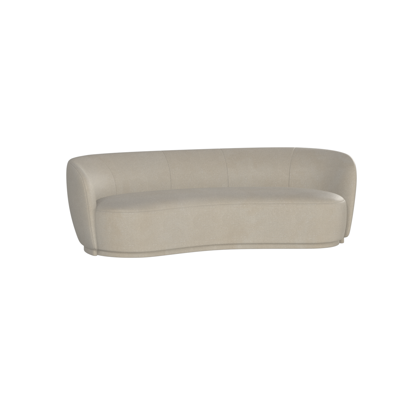 Posh Sofa - Curved Back Sofa with Continuous Base