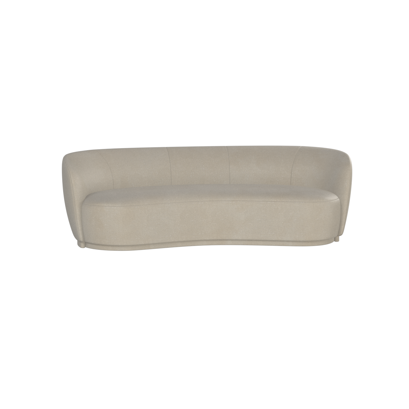 Posh Sofa - Curved Back Sofa with Continuous Base