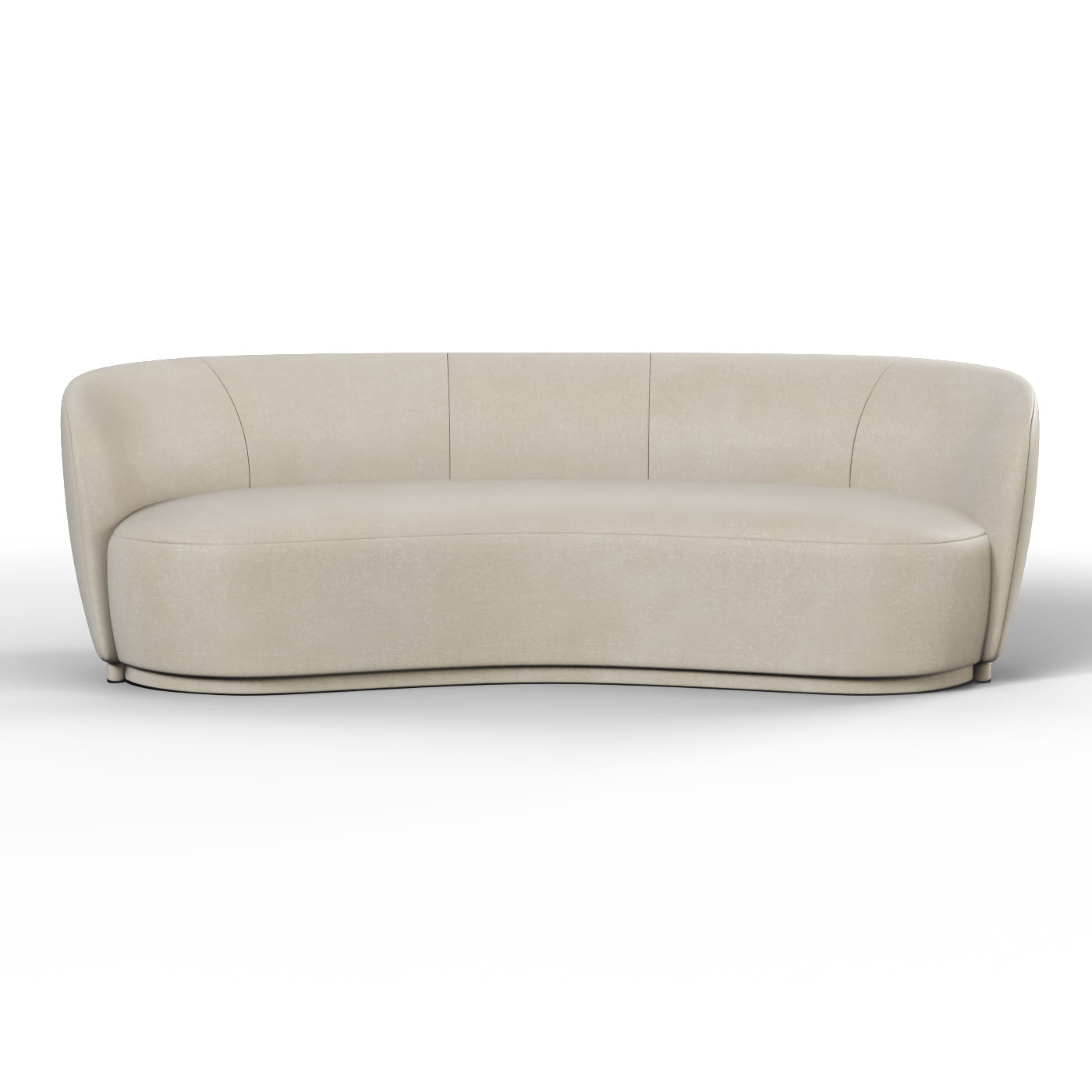 Posh Sofa - Curved Back Sofa with Continuous Base