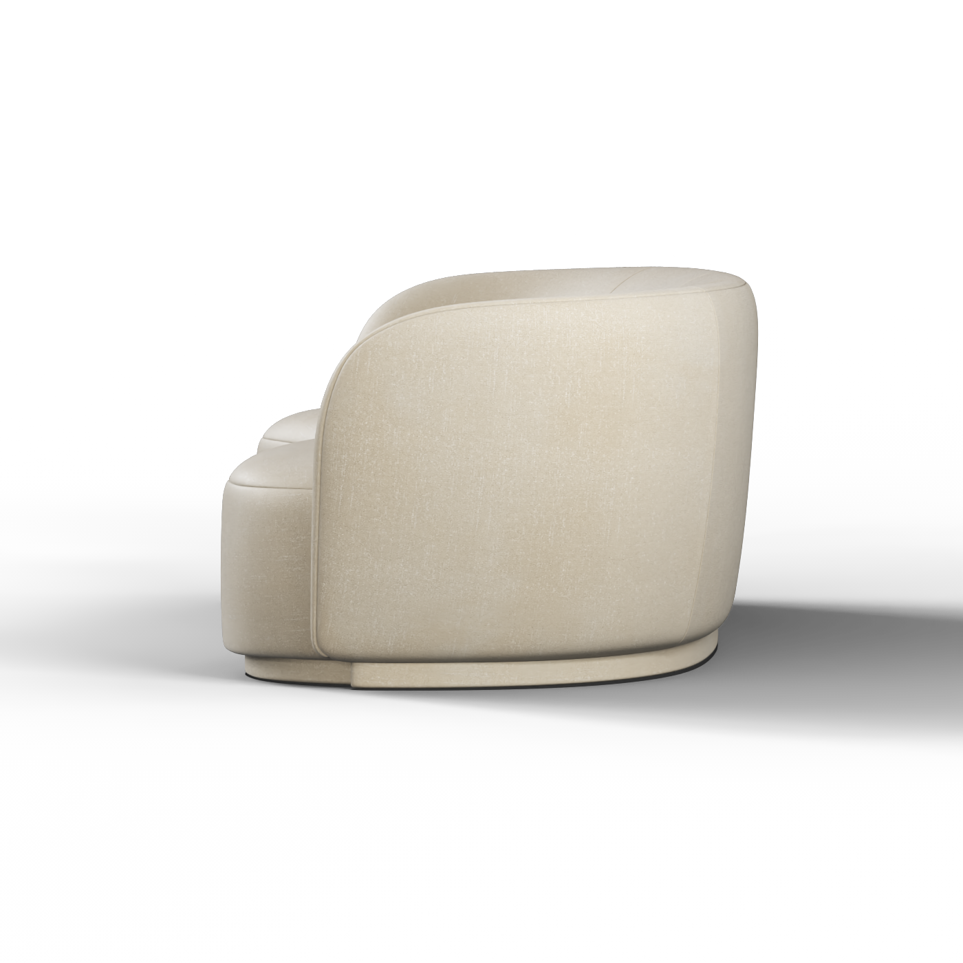 Posh Sofa - Curved Back Sofa with Continuous Base