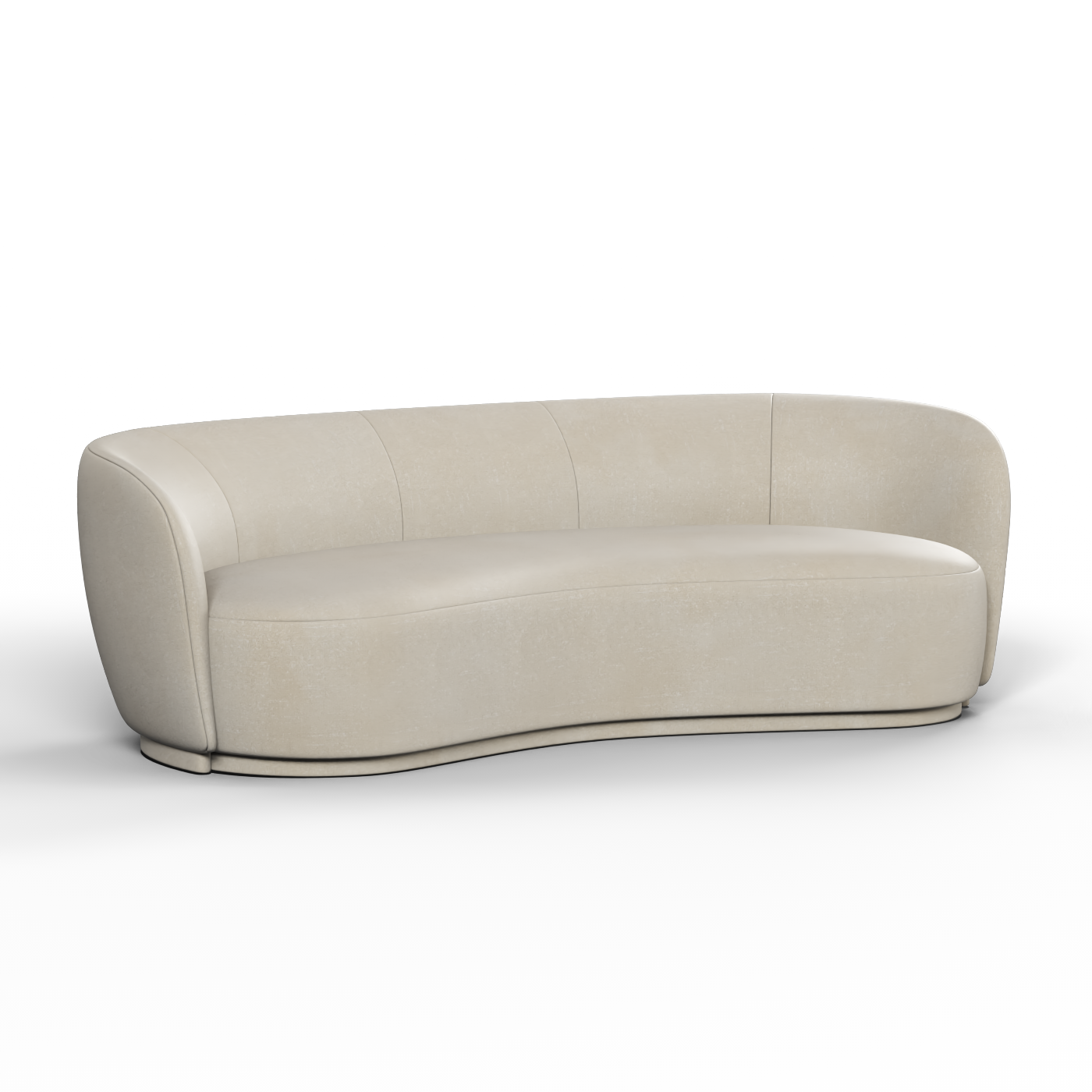 Posh Sofa - Curved Back Sofa with Continuous Base