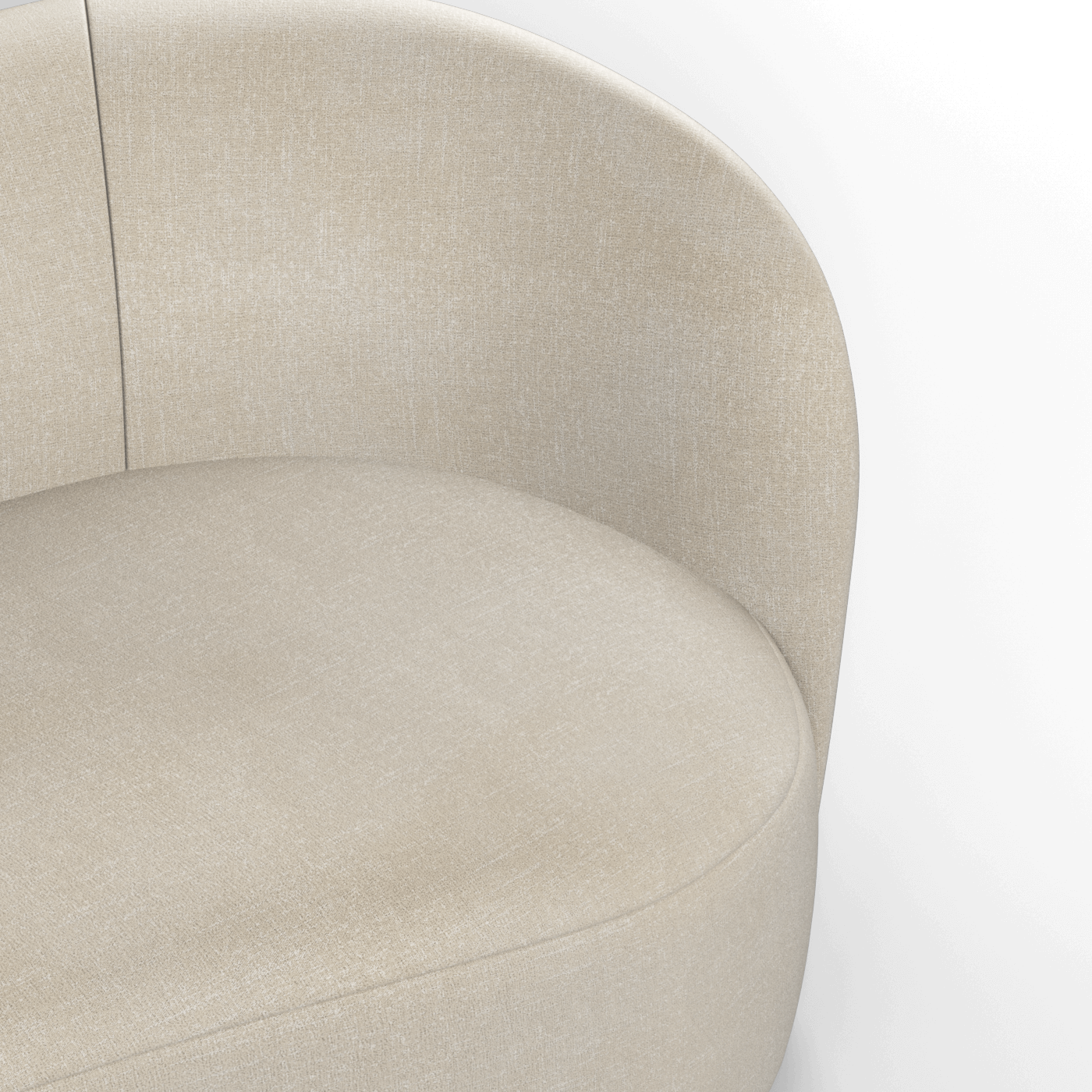 Posh Sofa - Curved Back Sofa with Continuous Base