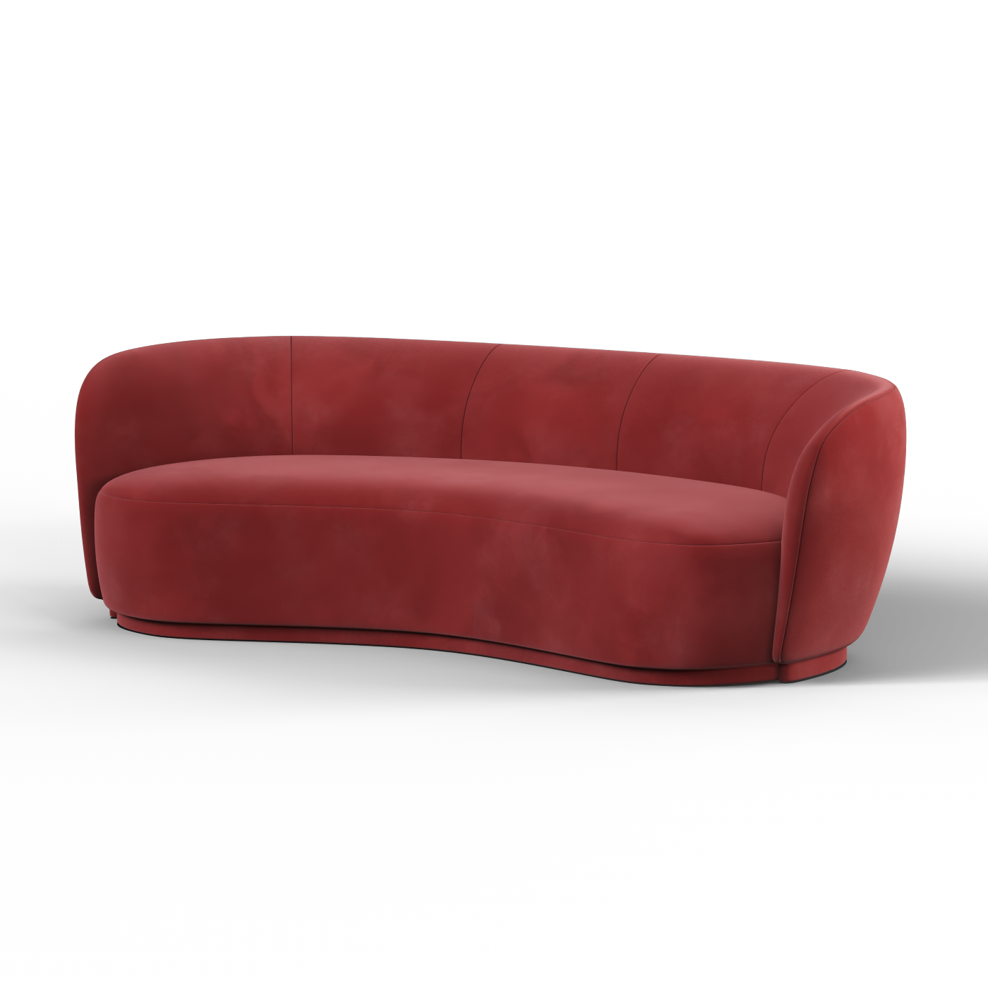 Posh Boucle Curved Sofa