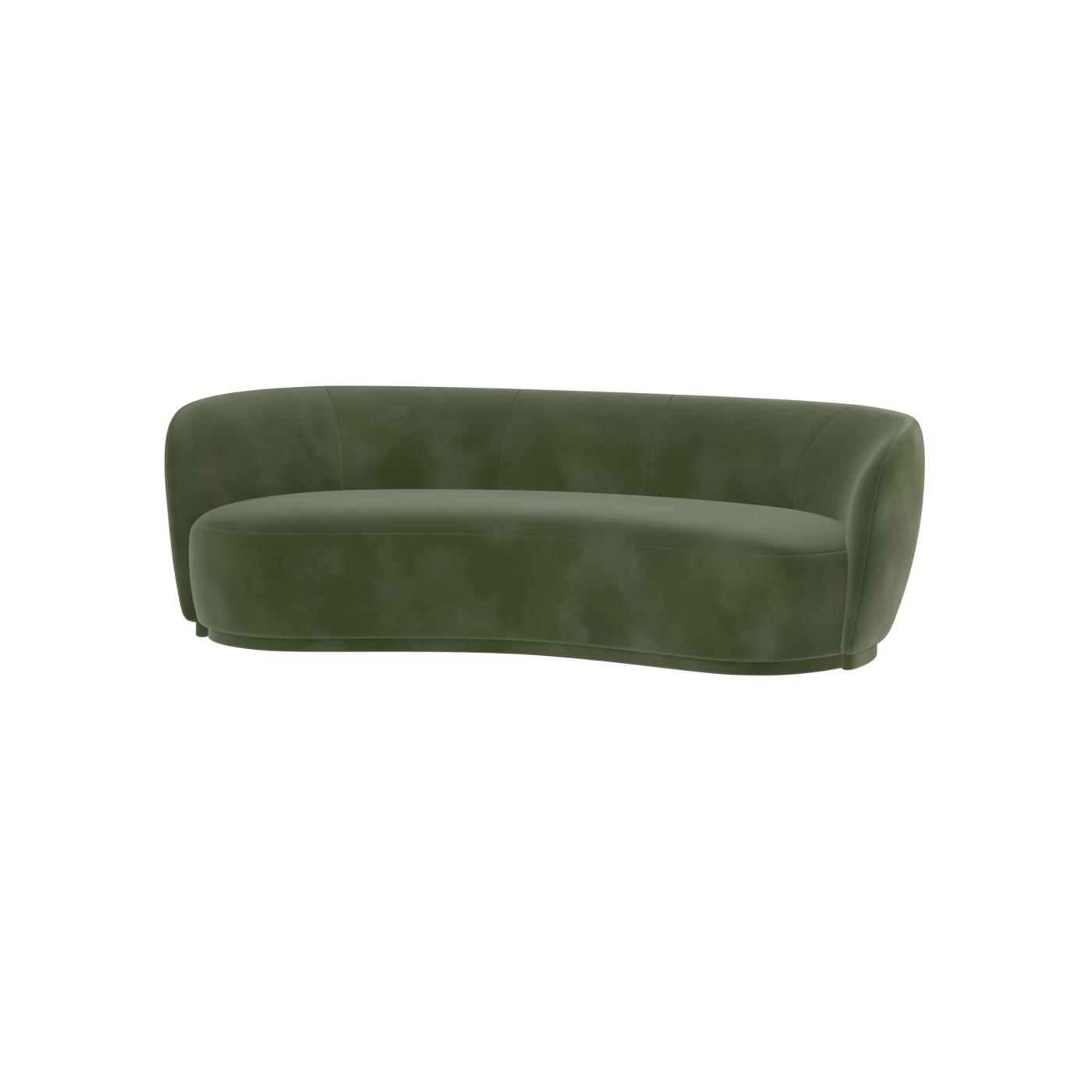 Posh Sofa - Curved Back Sofa with Continuous Base