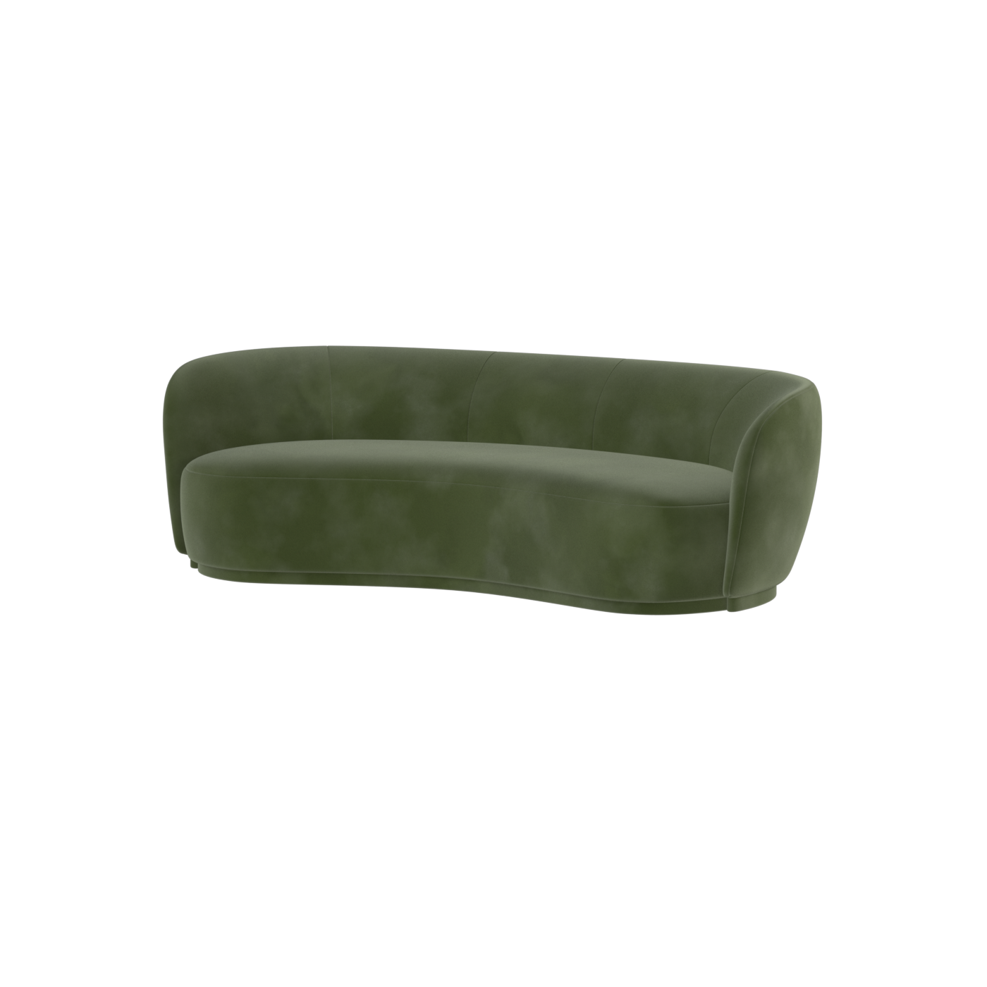 Posh Sofa - Curved Back Sofa with Continuous Base