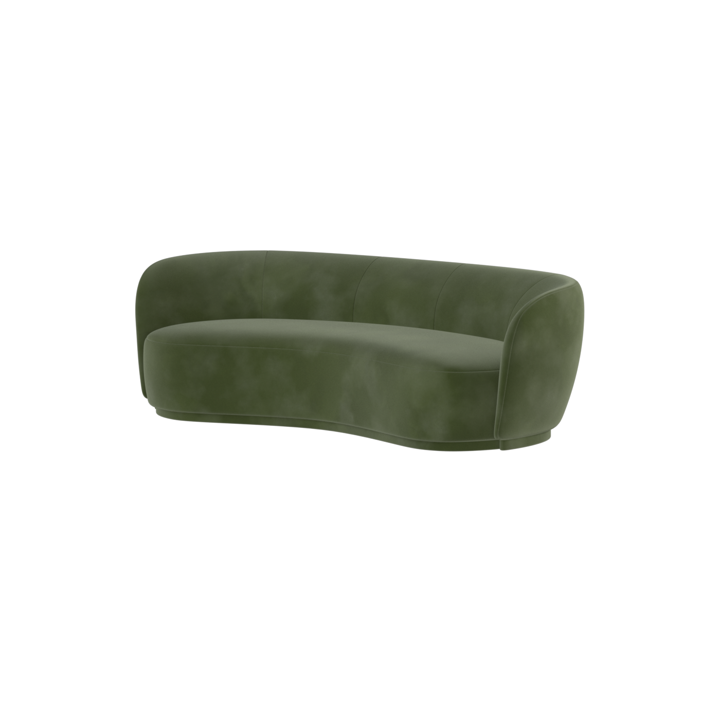Posh Sofa - Curved Back Sofa with Continuous Base