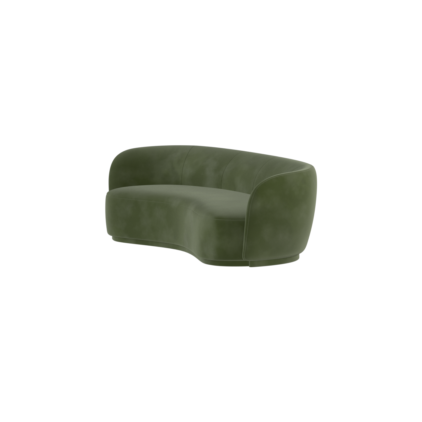Posh Sofa - Curved Back Sofa with Continuous Base