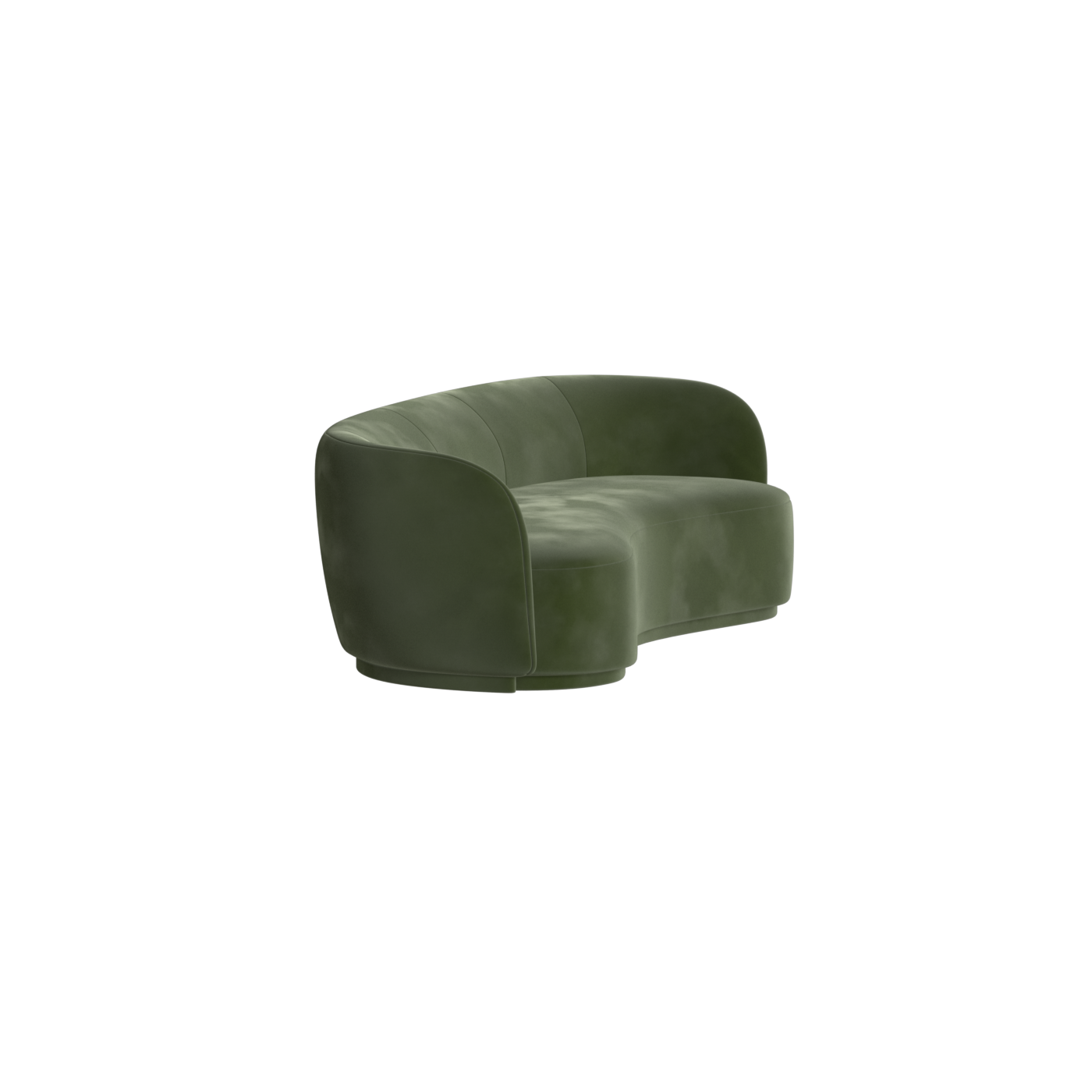 Posh Sofa - Curved Back Sofa with Continuous Base
