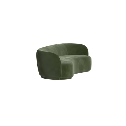 Posh Sofa - Curved Back Sofa with Continuous Base
