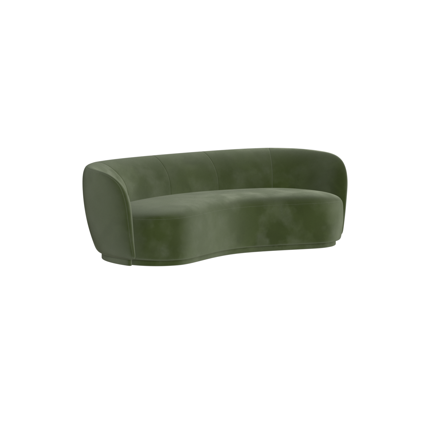 Posh Sofa - Curved Back Sofa with Continuous Base