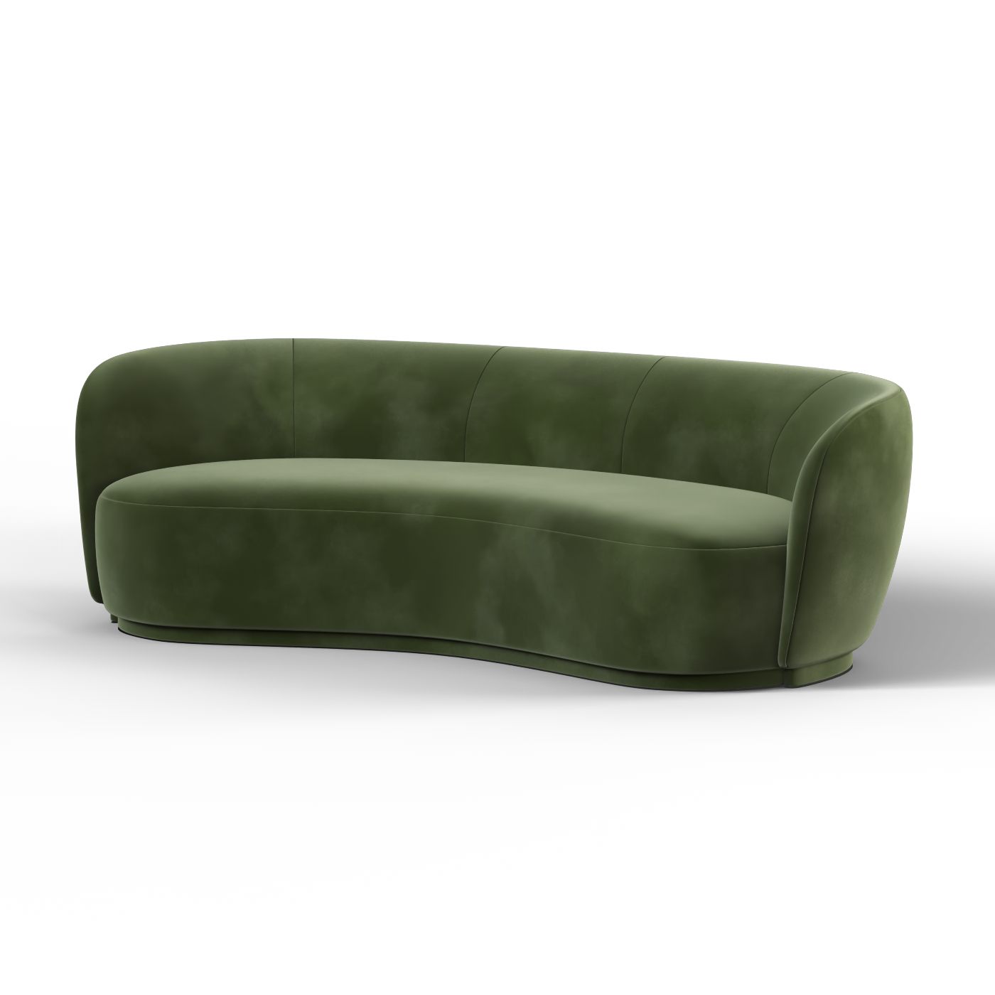 Posh Sofa - Curved Back Sofa with Continuous Base
