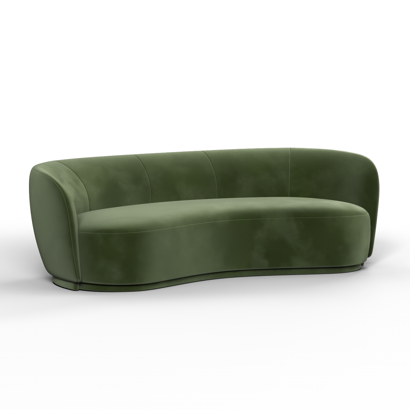 Posh Sofa - Curved Back Sofa with Continuous Base