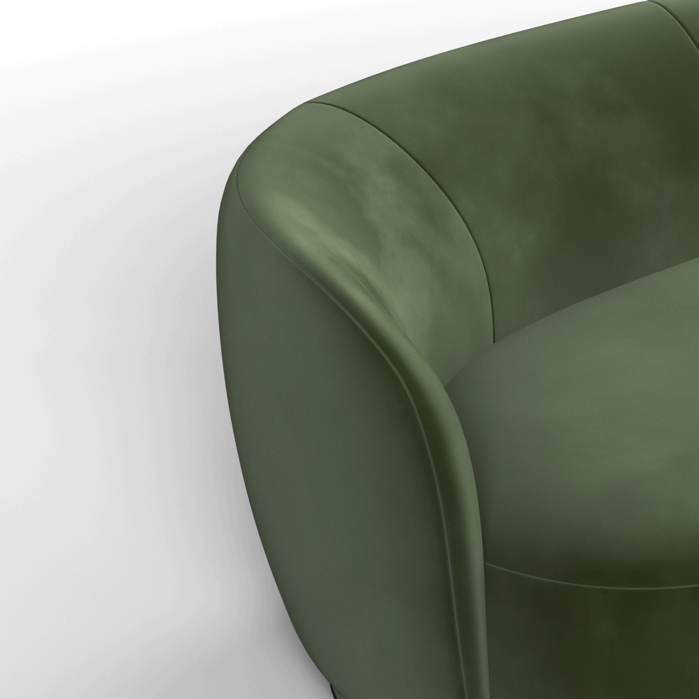 Posh Sofa - Curved Back Sofa with Continuous Base