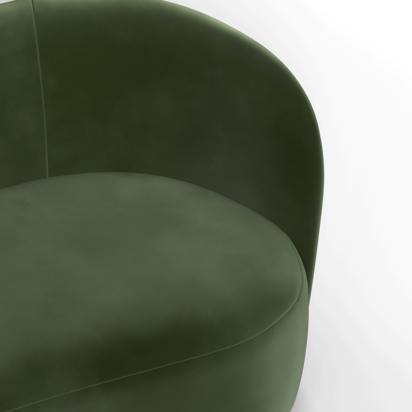 Posh Sofa - Curved Back Sofa with Continuous Base