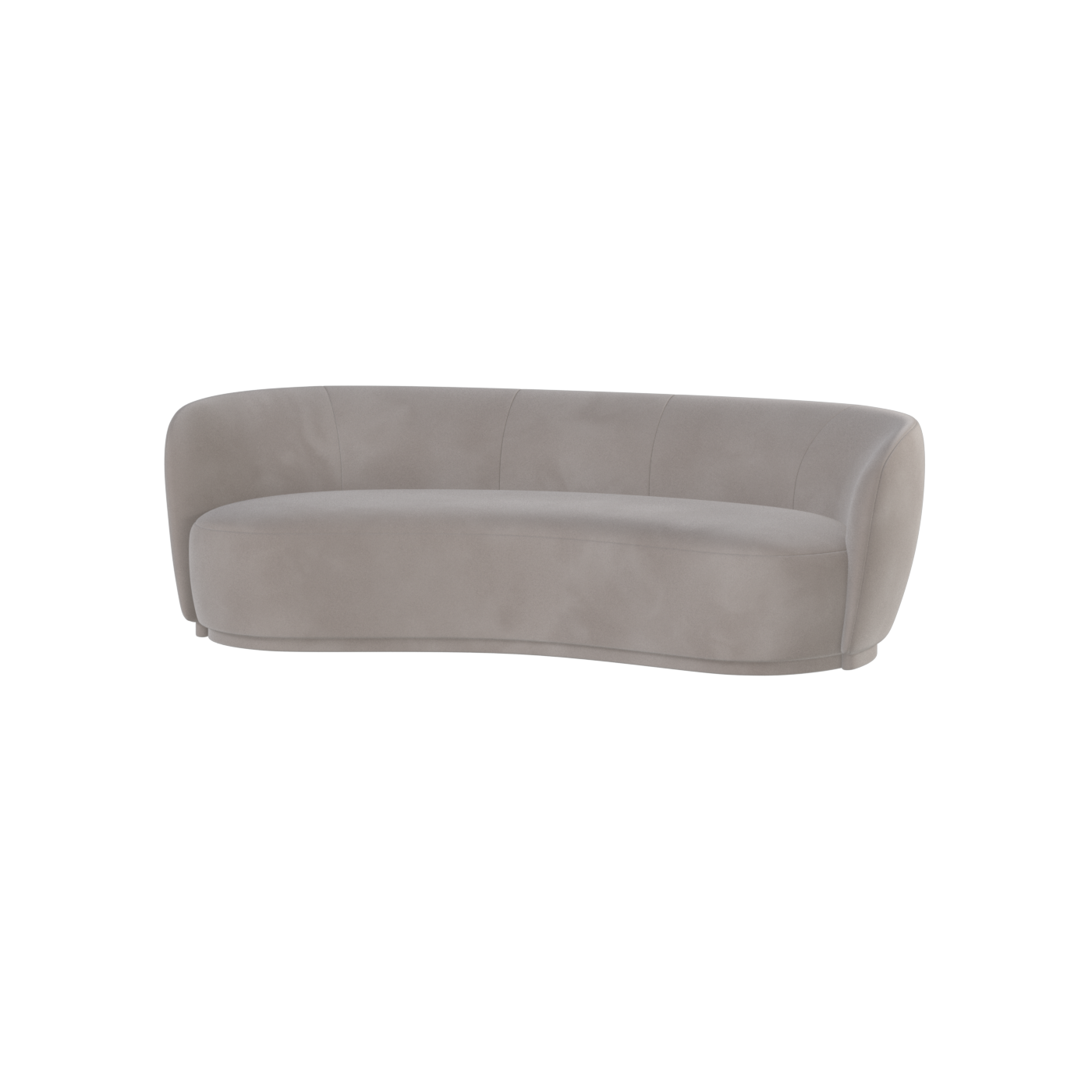 Posh Sofa - Curved Back Sofa with Continuous Base