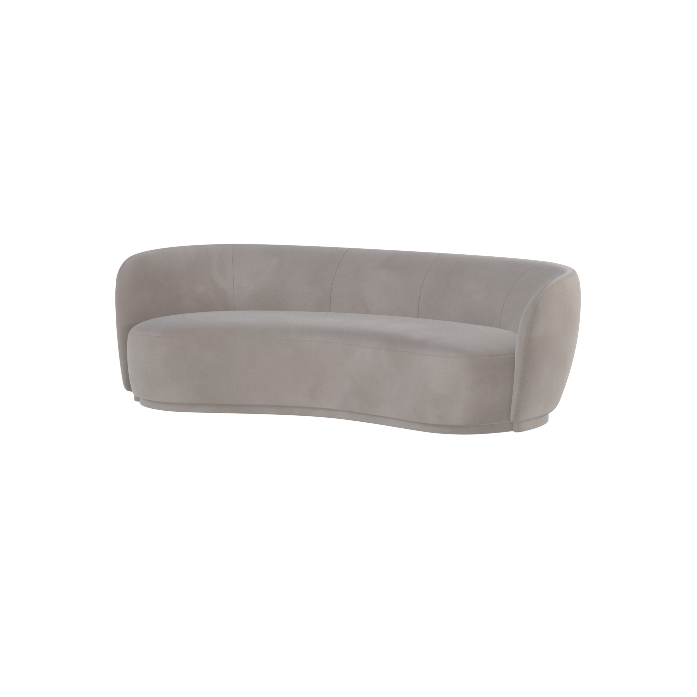 Posh Sofa - Curved Back Sofa with Continuous Base