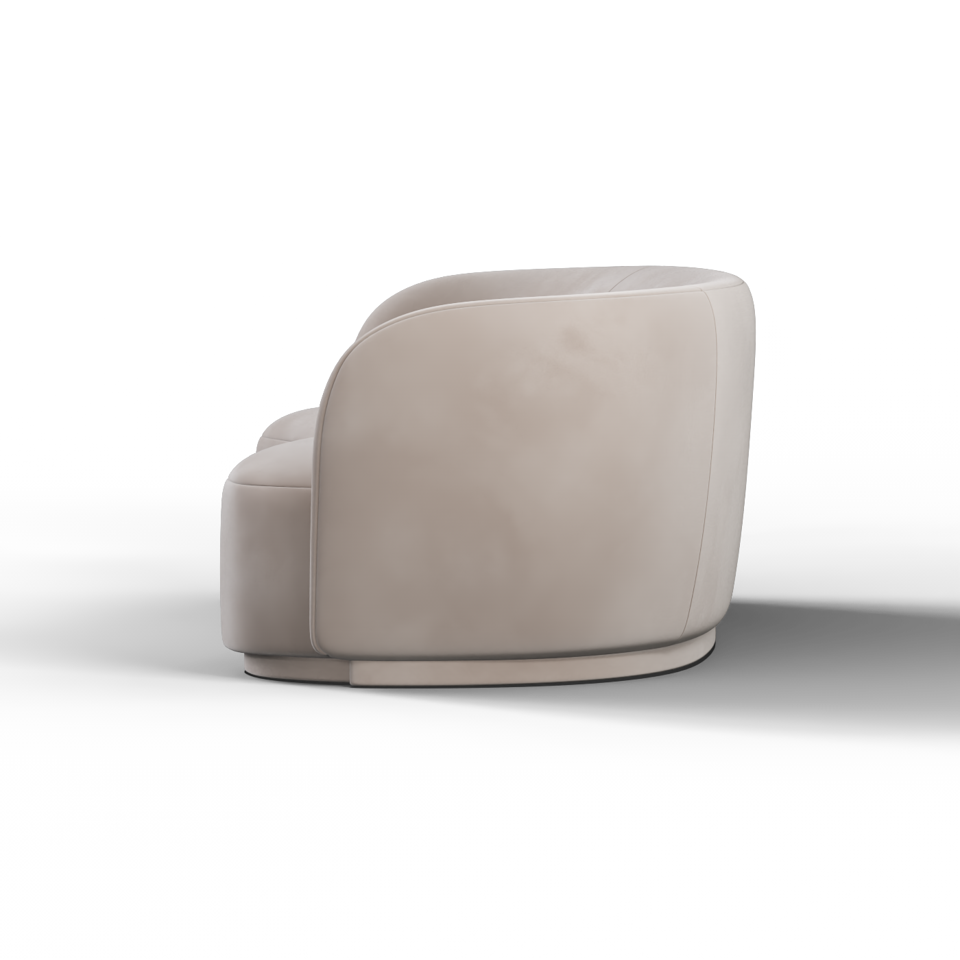 Posh Sofa - Curved Back Sofa with Continuous Base