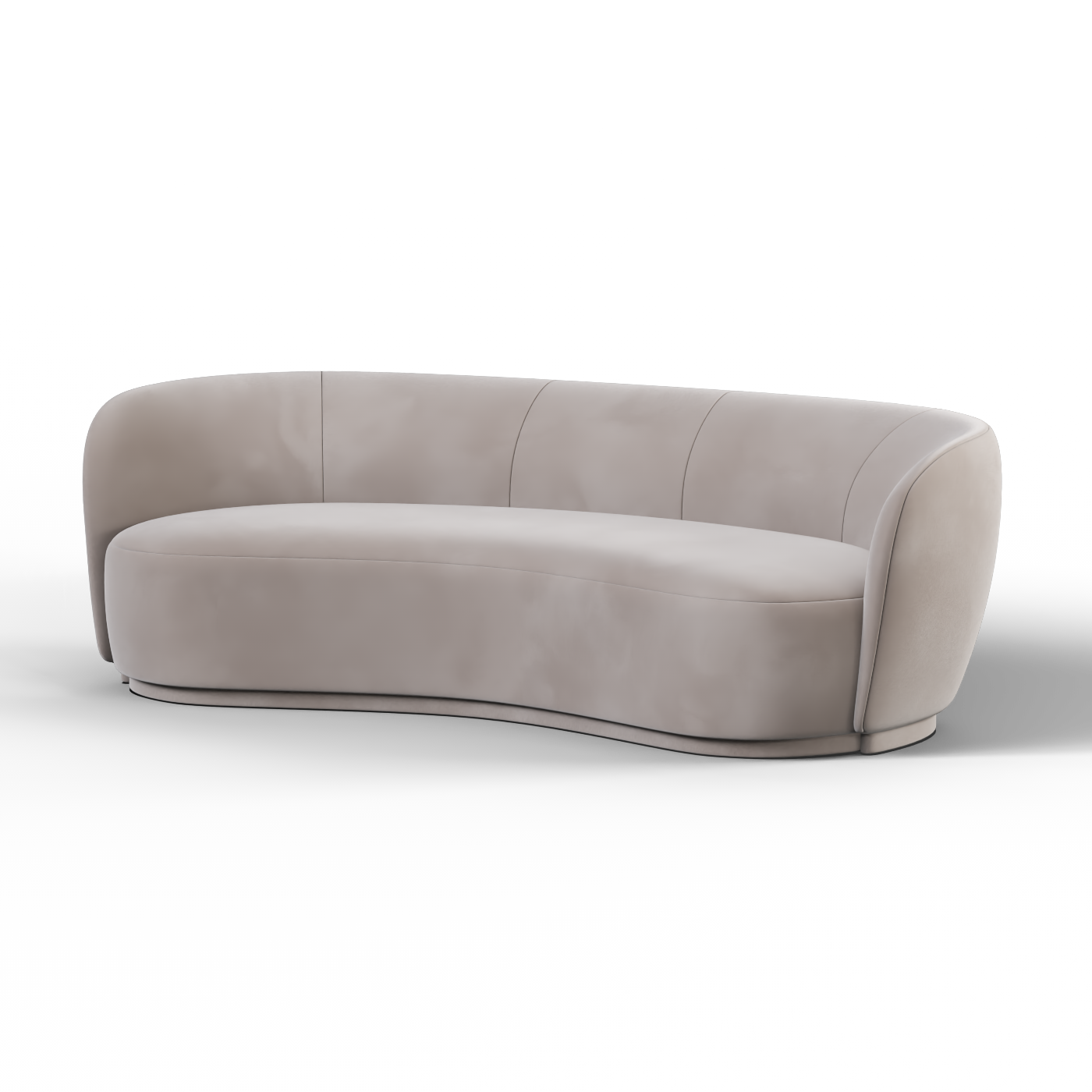 Posh Sofa - Curved Back Sofa with Continuous Base