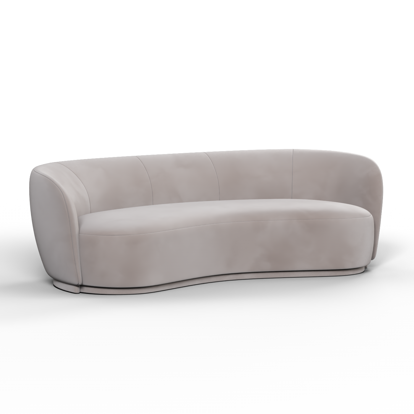 Posh Sofa - Curved Back Sofa with Continuous Base