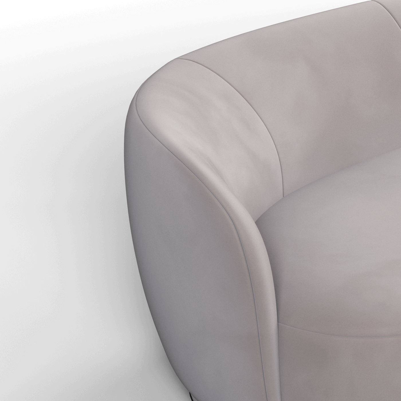 Posh Sofa - Curved Back Sofa with Continuous Base