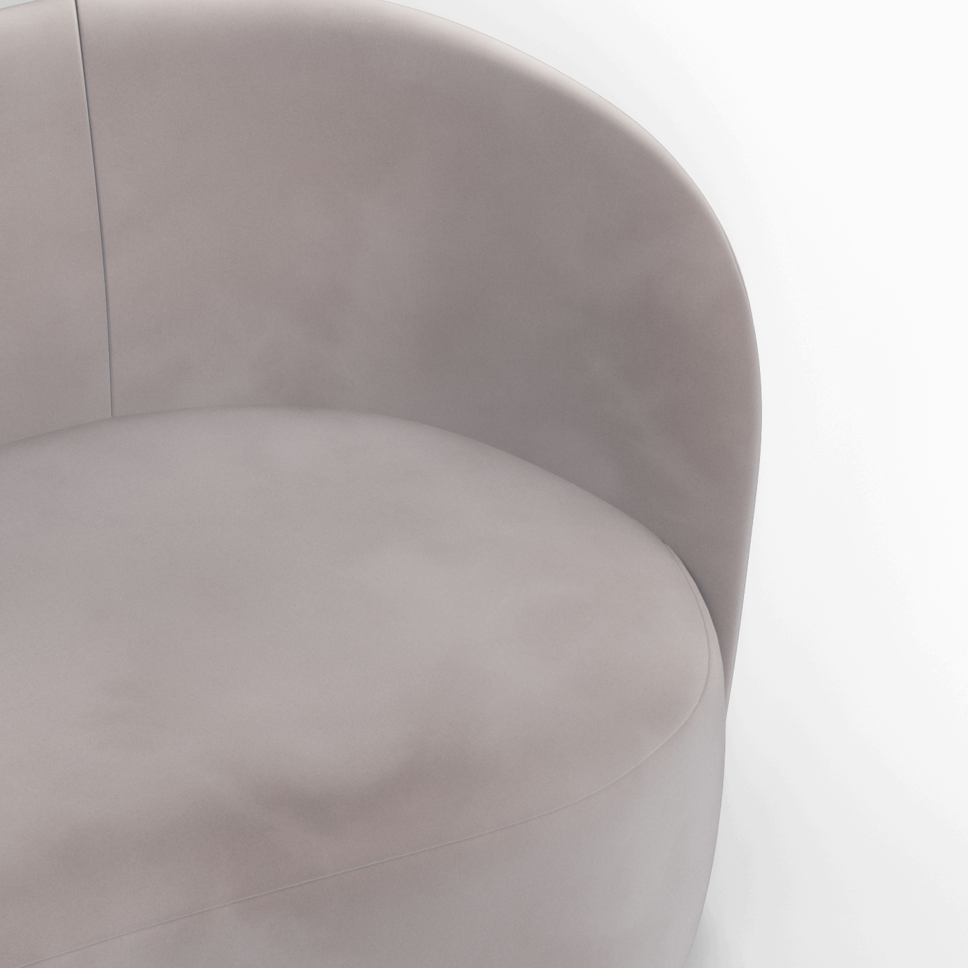 Posh Boucle Curved Sofa