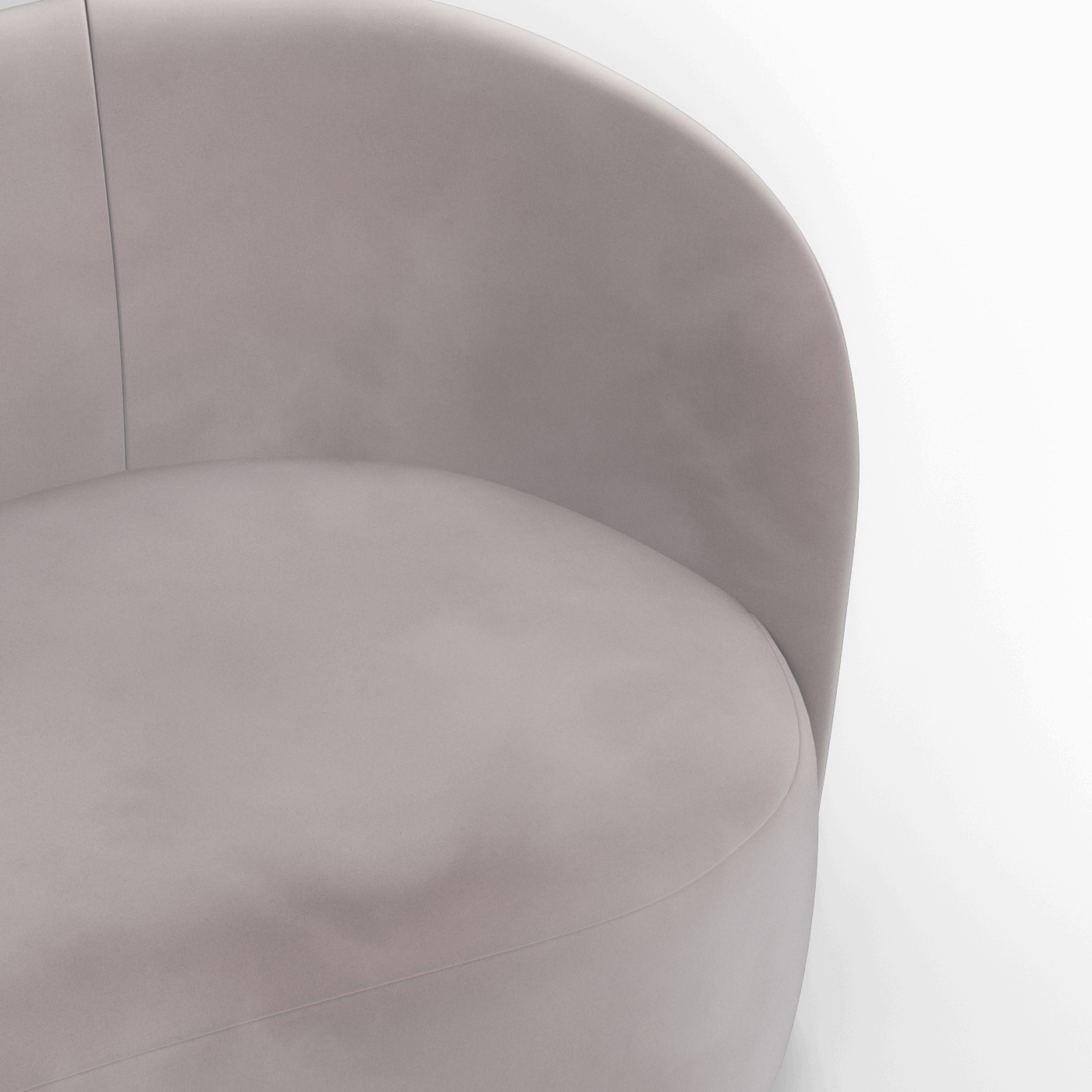 Posh Sofa - Curved Back Sofa with Continuous Base