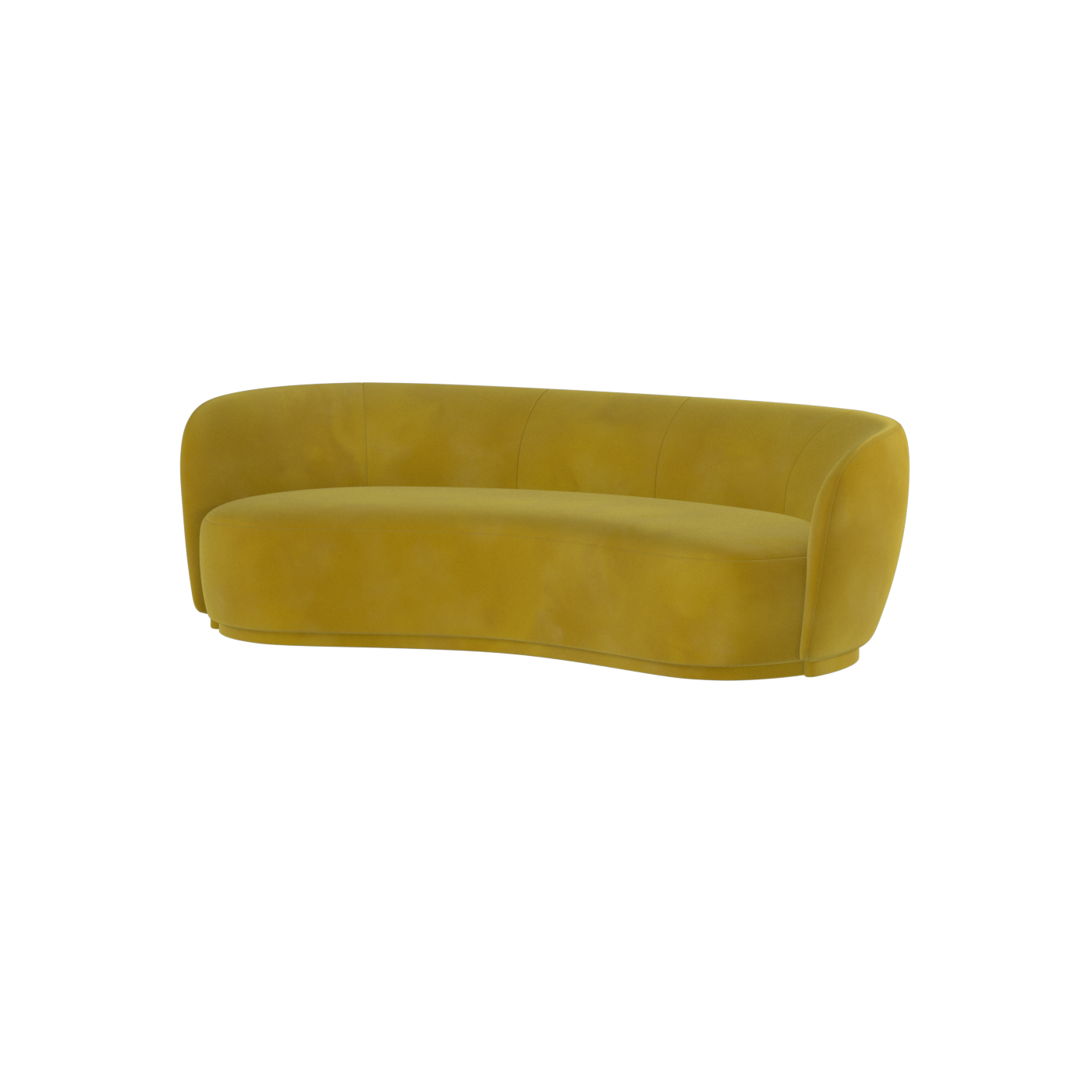 Posh Sofa - Curved Back Sofa with Continuous Base