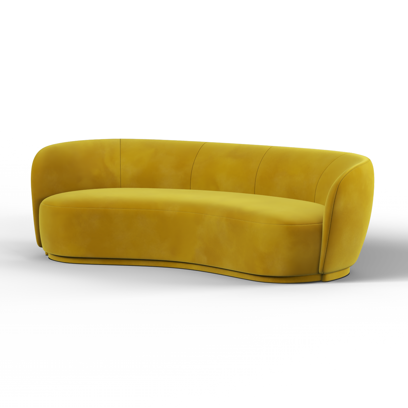 Posh Sofa - Curved Back Sofa with Continuous Base