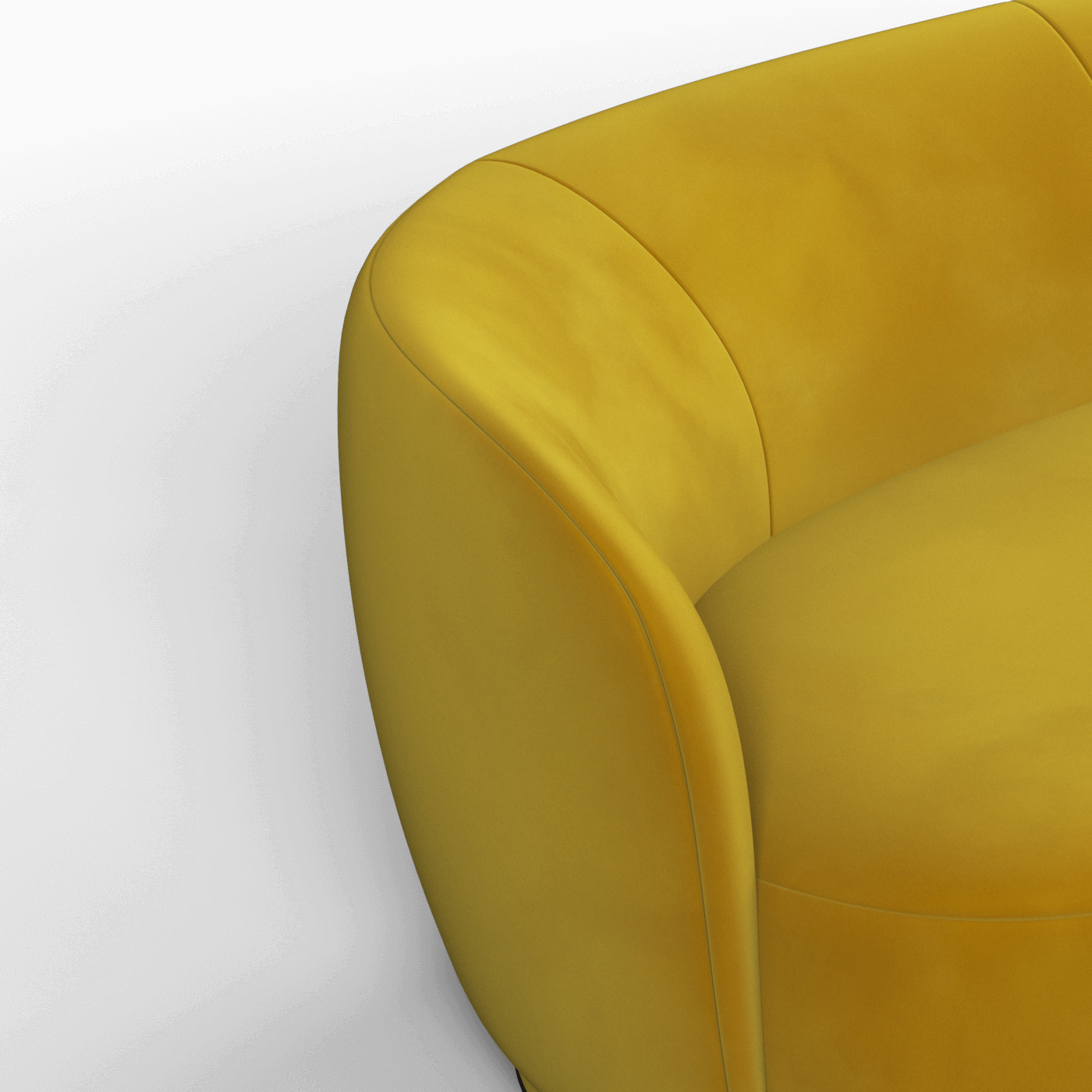 Posh Sofa - Curved Back Sofa with Continuous Base