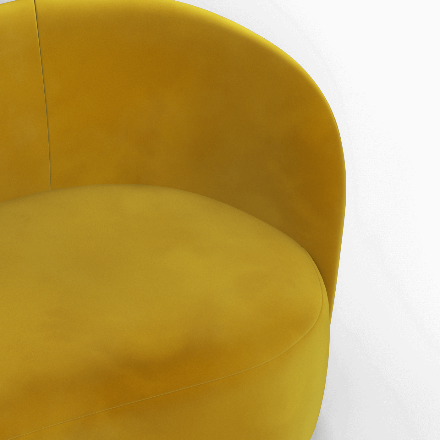 Posh Sofa - Curved Back Sofa with Continuous Base