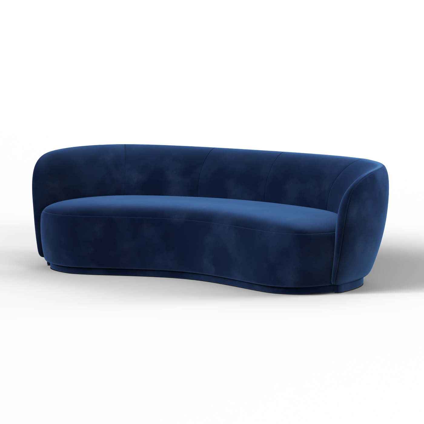 Posh Boucle Curved Sofa