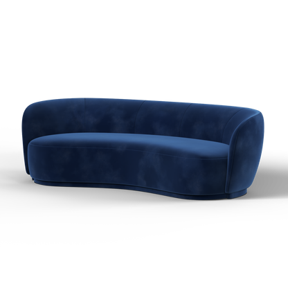 Posh Boucle Curved Sofa