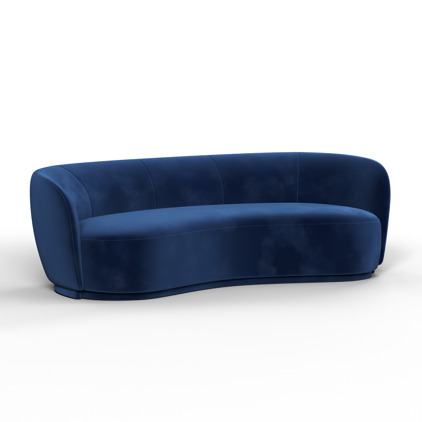 Posh Sofa - Curved Back Sofa with Continuous Base
