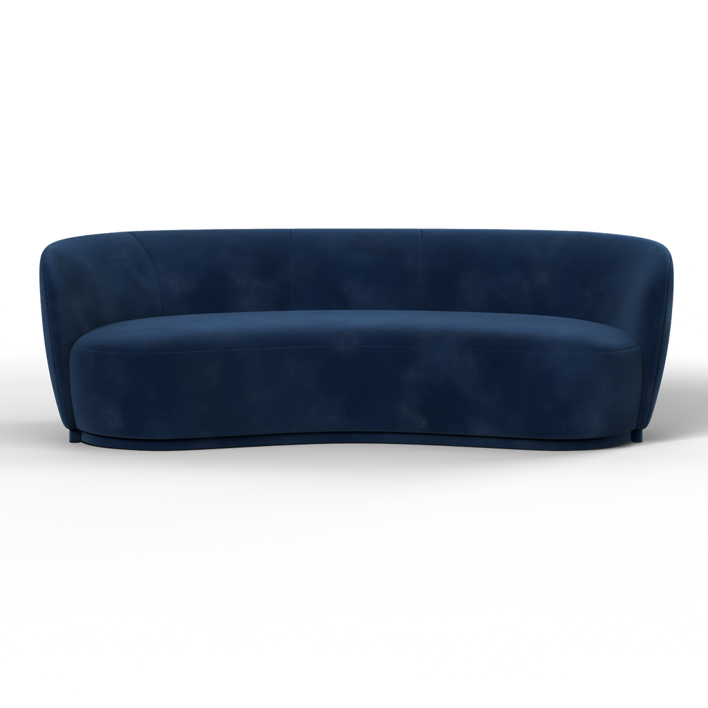 Posh Boucle Curved Sofa