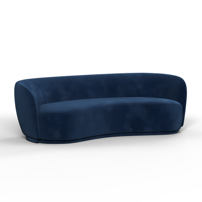 Posh Boucle Curved Sofa