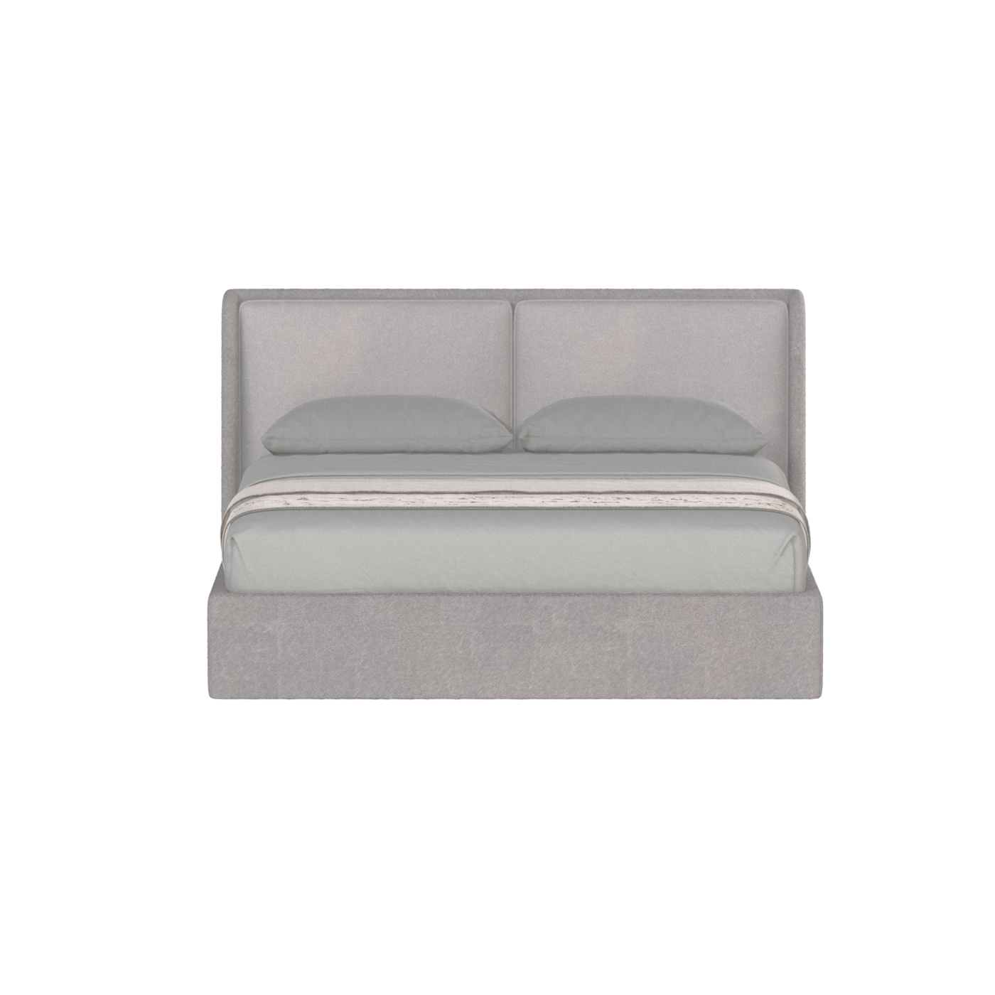 Lit double rembourré Ruby en tissu haut de gamme 
