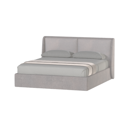 Lit double rembourré Ruby en tissu haut de gamme 