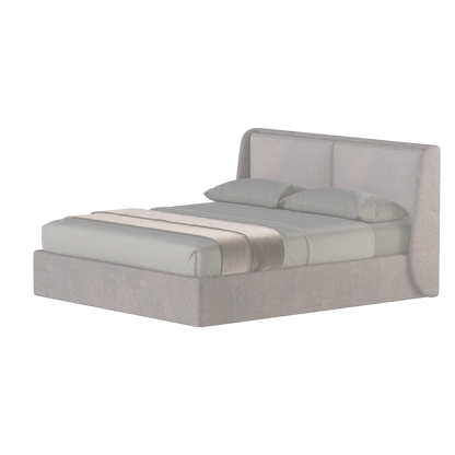 Lit double rembourré Ruby en tissu haut de gamme 