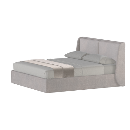 Lit double rembourré Ruby en tissu haut de gamme 