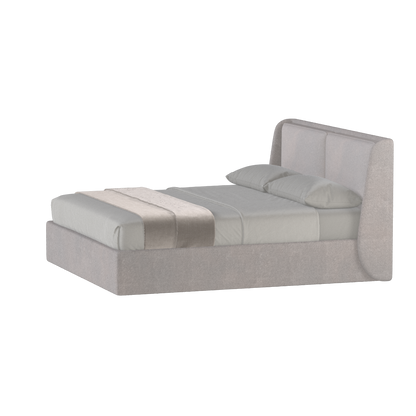 Lit double rembourré Ruby en tissu haut de gamme 