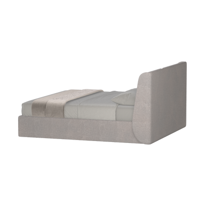 Lit double rembourré Ruby en tissu haut de gamme 