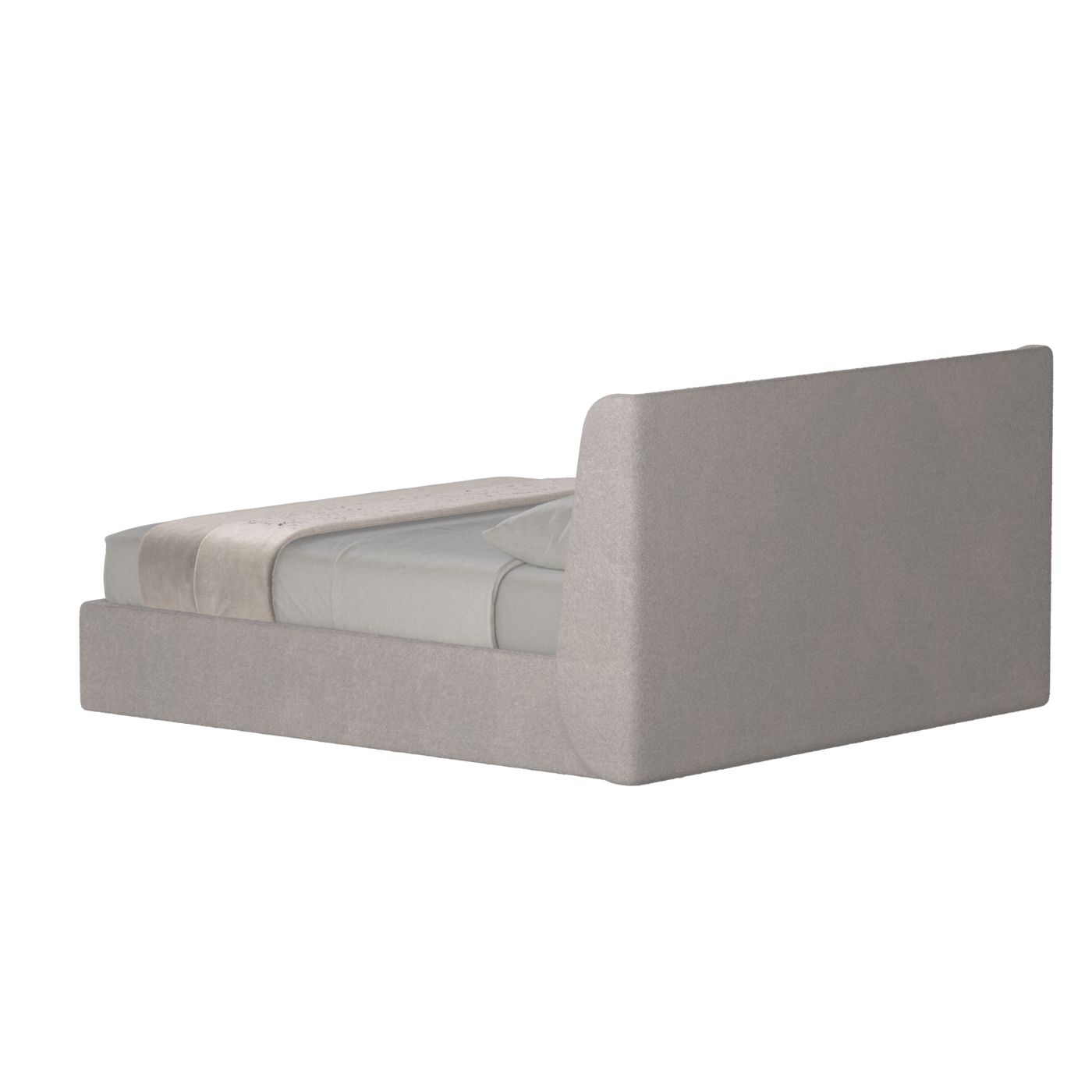 Lit double rembourré Ruby en tissu haut de gamme 