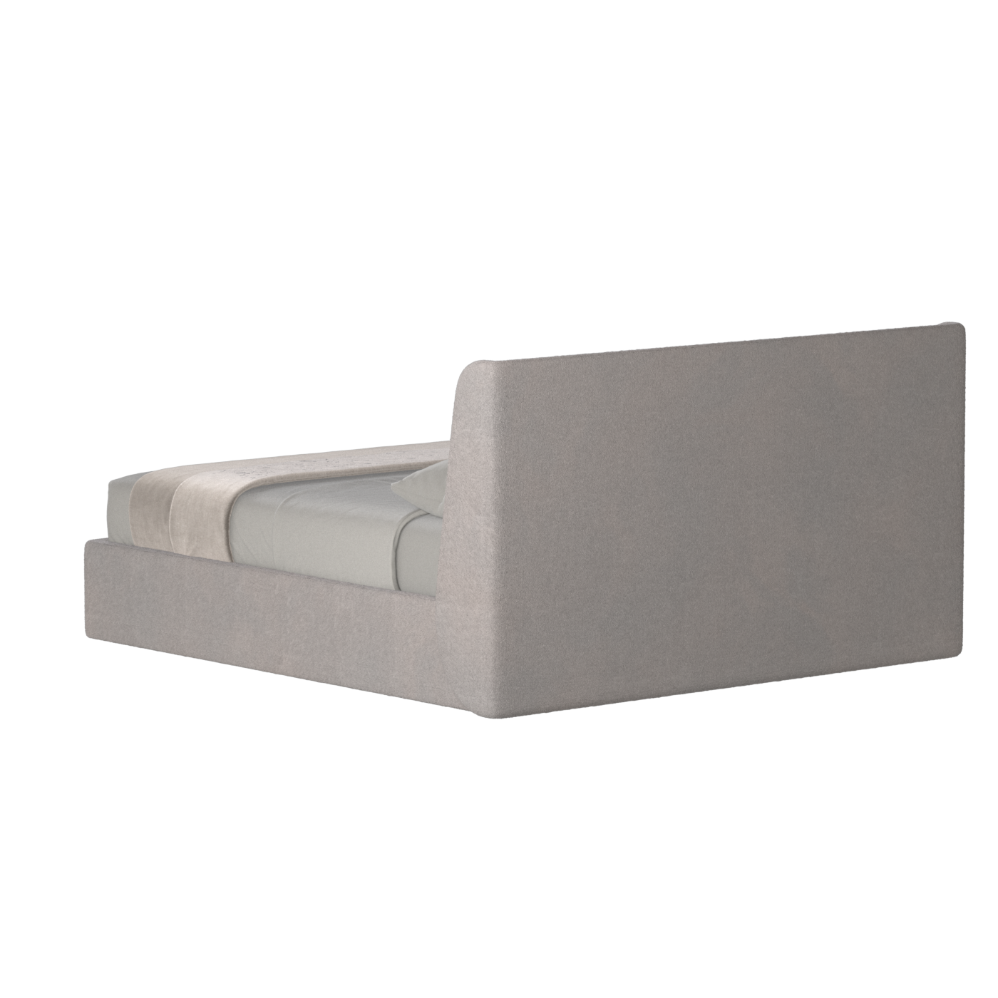 Lit double rembourré Ruby en tissu haut de gamme 
