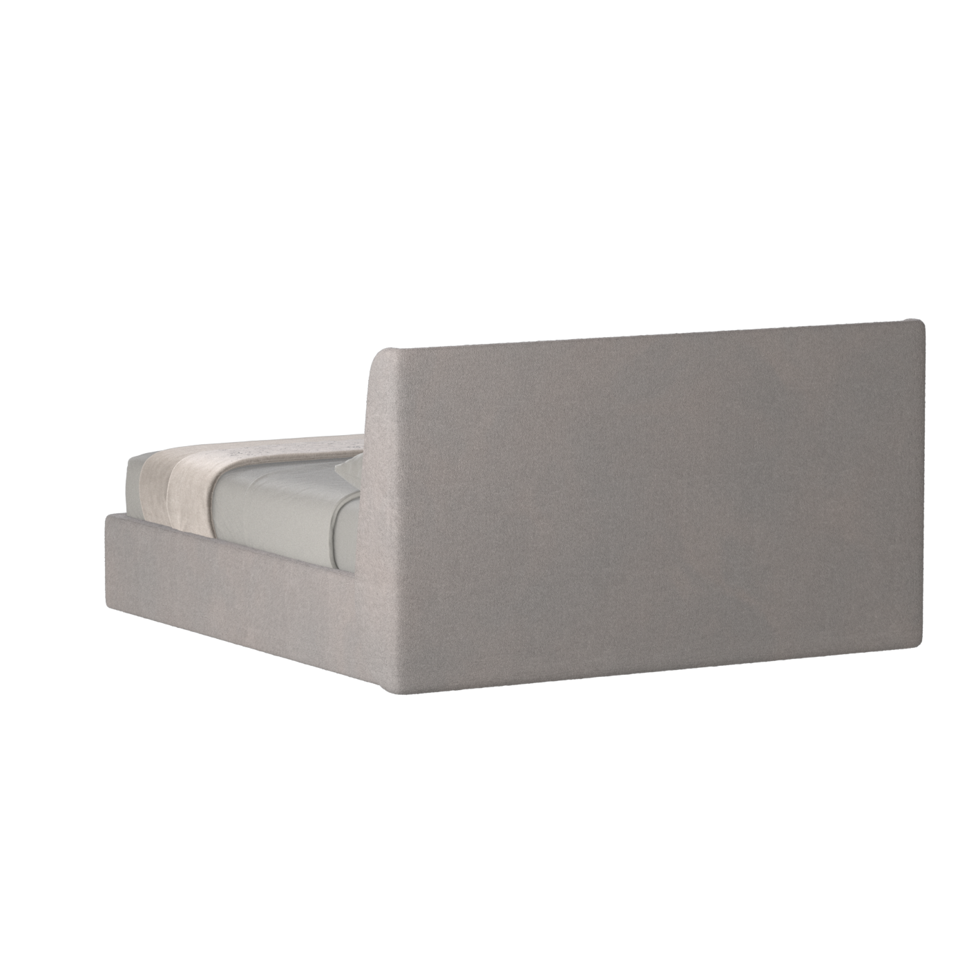 Lit double rembourré Ruby en tissu haut de gamme 