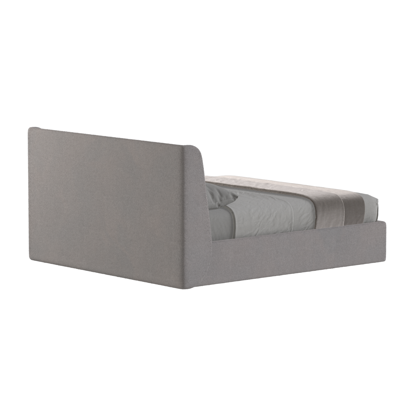 Lit double rembourré Ruby en tissu haut de gamme 