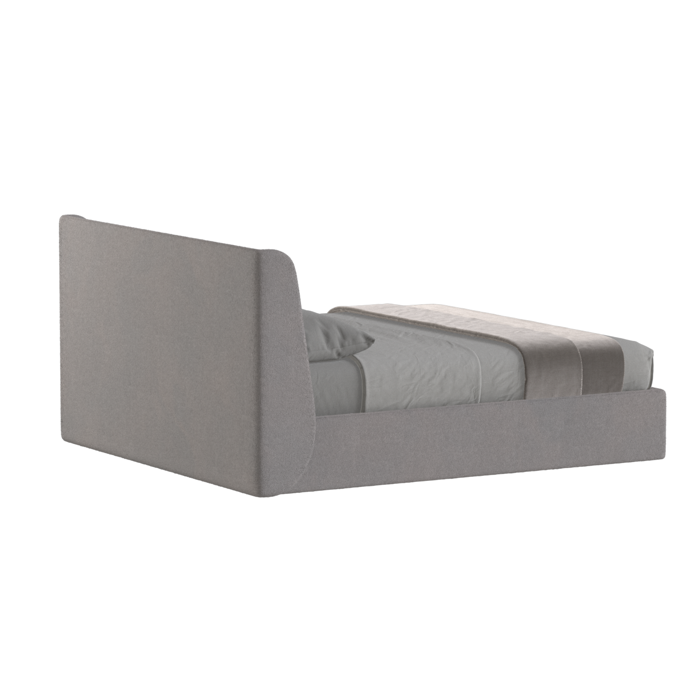Lit double rembourré Ruby en tissu haut de gamme 