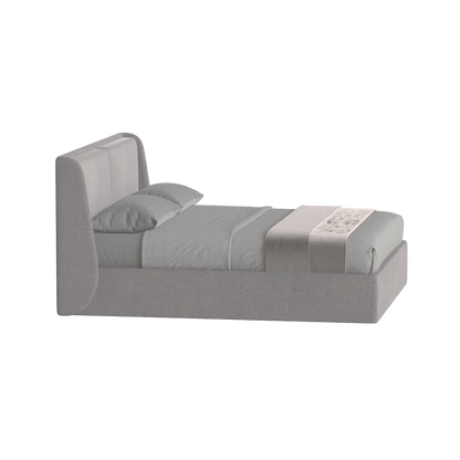 Lit double rembourré Ruby en tissu haut de gamme 