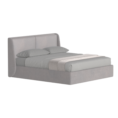 Lit double rembourré Ruby en tissu haut de gamme 