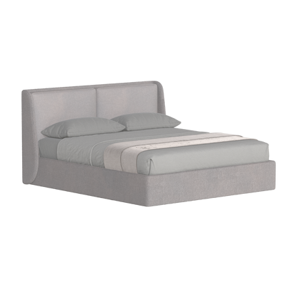 Lit double rembourré Ruby en tissu haut de gamme 